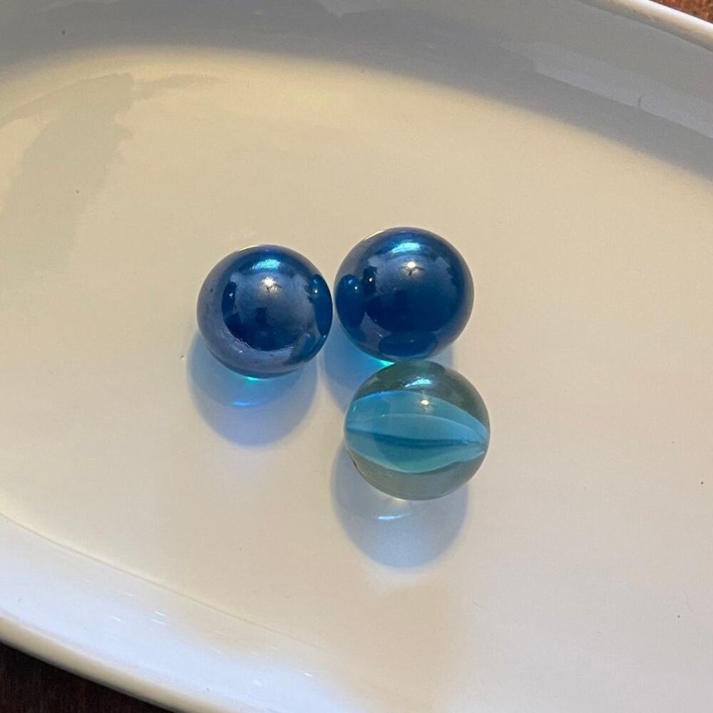 Marble Cats Eye Mixed Lot Large Marble 3 Pieces Eye Cat 4 Veins